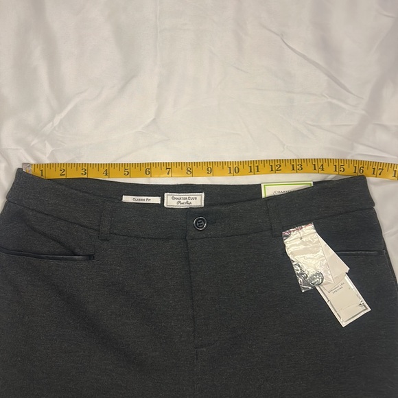Charter Club Women’s Classic Straight Leg Pants - Heather Onyx Gray - Size 12 - Picture 11 of 14